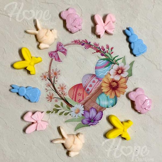 EE07- Πασχαλινό Σετ φυτικών κεριών 10 τεμάχια (WAX MELTS)